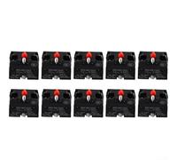 Bloque de contacto de interruptor de botón, 10 piezas ZB2-BE101C NO/ZB2-BE102C 10A600V, 10PCS Pulsador normalmente abierto/cerrado contacto (ZB2-BE102C)