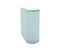 Bloque de cristal básico de 2 caras satinado, 19 x 19 x 8 cm