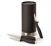 Bloque de cuchillos ECHTWERK con compartimento para cepillo | Juego de cuchillos de cocina de 4 piezas | Cuchillo universal | Cuchillo pelador | Cuchillo para verduras | Cuchillos de acero inoxidable 