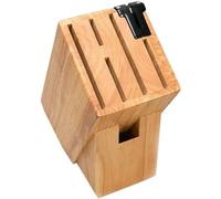 Bloque de cuchillos, soporte para cuchillos, soporte para cuchillos de madera de haya, afilador, soporte universal para cuchillos, para guardar de forma segura cuchillos grandes y pequeños, bloque de 