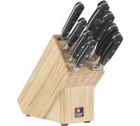 Bloque de cuchillos V SABATIER, que incluye un juego de 9 cuchillos: cuchillo para verduras, cuchillo pelador, cuchillo de uso general, cuchillo para filetear, cuchillo de cocina, cuchillo para jamón,