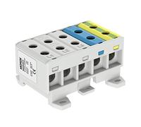 bloque de distribución F. Al/CU Adecuado 10 x 2,5 - 35 mm2 gris azul de amarillo y verde 1000 V AC/DC Pinza aislada OTL 35 - 5 x maa5 035 a10 4399