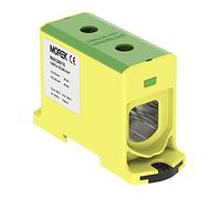 Bloque de distribución para Al/Cu adecuado 35 - 240 mm2 amarillo-verde 1 polo. 1000 V CA/DC abrazadera aislada OTL 240 MAA1240Y10 MOREK 3996