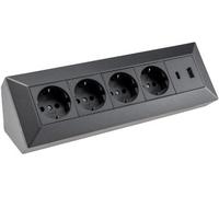 Bloque de enchufe de 4 vías, USB C, antraz 4250416341457