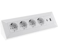Bloque de enchufe de 4 vías, USB C, blanco 4250416341426