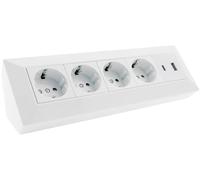 Bloque de enchufe de 4 vías, USB C, blanco 4250416341426