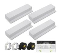 Bloque de espuma de aire acondicionado, panel lateral aislado para invierno y verano, juego de espuma de sellado de unidad de CA, dimensiones de 25 x 8,4 x 4,6 cm, calidad térmica de alta densidad