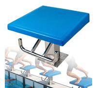 Bloque de inicio de buceo, plataforma de salto de piscina de acero inoxidable resistente con asa, tabla de buceo de competición de natación, inclinación de 15°