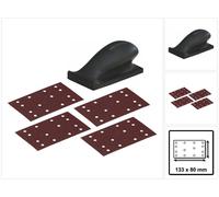 Bloque de lijado Festool HSK 80x133 H, duro, 80 x 133 mm (495967) + 200 tiras de lijado P40 / P60 / P120 / P180
