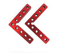 Bloque de posicionamiento de alta precisión. Cuadrante cuadrado de aluminio. Ángulo de 90 grados. Con abrazaderas. Anodizado en rojo. Resistente a impactos. Bloque angular