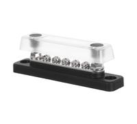 Bloque de Terminales de Alimentación de 5 Vías, Busbar Recto | Plástico y Cobre, Bornes de Tornillo y Perno, para Cableado Solar y Aplicaciones Marinas