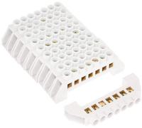 Bloque de terminales eléctricos, 10 unidades, con 7 orificios, fabricado en latón, para armarios de alta tensión.