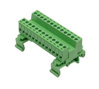 Bloque de terminales PA66 ignífugos, conectores de bloque de terminales montados en barra para varilla DIN 5,08 mm tamaño de cuadrícula de 10 amperios de corriente, bloque montado