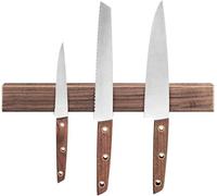 Bloque para cuchillos sin cuchillos. Potente soporte magnético de madera para cuchillos, ideal para colgar en la pared. Estante metálico para organizar utensilios de cocina, especialmente cuchillos