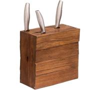 Bloque para cuchillos, soporte para cuchillos, bloque de madera, soporte universal para cuchillos, almacenamiento, organizador, expositor para la cocina. Bloque para cuchillos con ranuras únicas, sin 