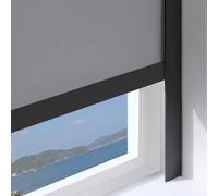 Bloqueadores de Estores Enrollables Opacos, Rieles Laterales Opacas | Guias Laterales de PVC, Tira Opaca para Marco de Ventana, Autoadhesivo y Recortable, 2 Anchos: 36/50 mm(Black 50mm,1.1m)