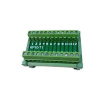 Bloques de terminales de 60 vías, placa de cableado de conexión, tablero de distribución, montaje en riel DIN(12 in 12 out)