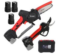 Blue Bird PS23-28+CS23-05A - Kit Tijeras + Podadora de batería - 3x 14.4V 2.5Ah - Diámetro de corte 12.5 mm