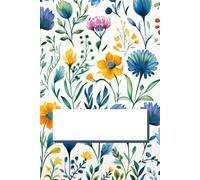 Blue Botanical Floral Notebook: Elegant Nature Journal for Writing, Planning, School & Office Notes