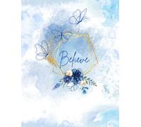 Blue Floral Butterfly Journal