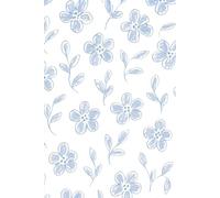 Blue floral journal : minimalist wildflower notebook | Elegant blank line journal | aesthetic floral paperback notebook for writing, journaling & ... for daily writing, journaling and planning