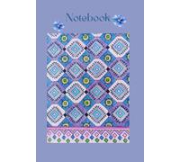 Blue Floral Lined Notebook: 6x9 Aesthetic Flower Journal for Women, 120 Pages College Ruled Notebook for Writing & Reflection