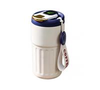 (Blue) Insulated Travel Coffee Mug Reusable Leakproof Coffee Cup for Camping Picnic