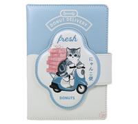 Blue Sky Designs Cuaderno Mofusand – Gato kawaii, tapa acolchada, correa magnética, rayado