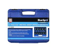 Blue Spot Tools 11 llaves de vaso métricas de impacto profundo de 3/4 pulgadas (17-38 mm)
