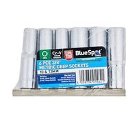 Blue Spot Tools 6 enchufes métricos profundos de 3/8 (10 y 13 mm) (espuma EVA)