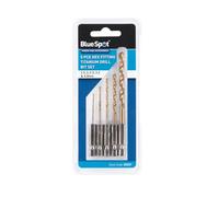Blue Spot Tools Juego de 5 brocas hexagonales con revestimiento de titanio, hexagonales de 1/4 pulgadas, tamaños 1.5, 2, 2.5, 3.2, 4.8 mm