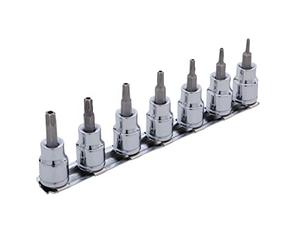 Blue Spot Tools Juego de 7 puntas Torx de seguridad de 3/8 pulgadas (T10-T40)