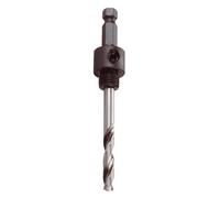 Bluemaster Husillo adaptador para corona bimetálica Ø14-30 mm con mango hexagonal 9,5 mm y broca guía