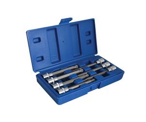 BlueSpot Tools 1cm Drive Extra Largo Broca Spline Set, 7 Piezas B/S01512