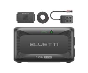 BLUETTI Charger 2 | Cargador DC dual de 1200 W con alternador y energía solar - Charger 2 + B500K + DC Hub + Cable de entrada DC | 5.120 Wh, LiFePO₄, Cargador dual coche + solar 1.200 W, 600 W DC