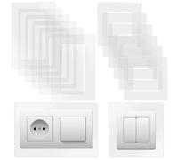 BlueXP 6 Protectores Interruptor Luz Acrílico Transparente | Placa protección pared para interruptores y enchufes evita manchas y daños en dormitorio y salón