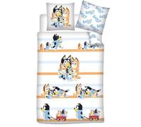 Bluey Family Funda Nórdica Cama 90 140x200 + Funda Almohada Bingo Bandit