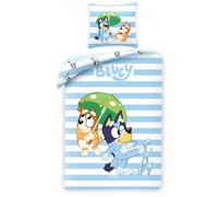 Halantex Set de ropa de cama Bluey para niños 140x200+70x90 cm 100% algodón BY1324