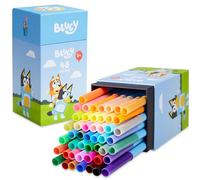 Bluey Rotuladores de Colores para Niños, Set 48 Rotuladores Lavables, No Tóxico, Apto para Niños y Niñas a Partir de 3 años