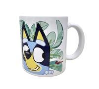 Bluey Taza Cerámica 325ml, Taza Infantil Bluey y Bingo, Regalo Cumpleaños para Niños y Niñas, Taza de Desayuno, Caja Regalo