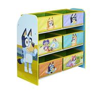 Bluey Unidad de Almacenamiento de Juguetes para Dormitorio Infantil con 6 Cajas de Almacenamiento de Tela