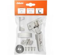 blum 4x CLIP top bisagra 35mm | Tope total sin amortiguador | niquelado
