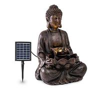 blumfeldt Dharma - Fuente Solar, para Interiores y Exteriores, Potencia 2,8 W, Poliresina, Resistente Intemperie, Circuito Cerrado, Batería Recargable, Iluminación LED, 48 x 72 x 41 cm, Bronce