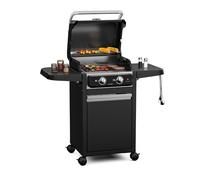 Blumfeldt ElectricPro Barbacoa Eléctrica 3000W - Parrilla Eléctrica Exterior, Mesas Laterales Plegables, Termómetro Integrado, Rango 100-330°C, Rejillas Hierro Fundido, Fácil Limpieza