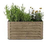 blumfeldt Jardineras Exterior Grandes - Arriate Elevado 432L en Acero Galvanizado, Resistente a la Intemperie, Diseño Ergonómico con Base Abierta para Flores, Hierbas & Verduras