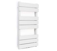 blumfeldt Radiador Electrico Bajo Consumo, Estufa Vertical Montaje Pared Cuarto Baño, Radiadores Silenciosos con Termostato, Estufa de Agua Caliente Alto y Vertical de 355 W, Calefactor Baño