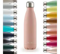 Blumtal Botella térmica de acero inoxidable Charles - Botella térmica 350 ml sin BPA - Botella de acero a prueba de fugas - botellas térmicas de doble pared - cantimplora de acero - mellow rosa/rosa