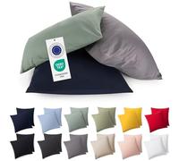 Blumtal Funda Almohada 45x45 cm Funda Cojin - Fundas de Almohada 45x45 de 100% Algodón Suave Certificado Oeko-Tex - Fundas Cojines Set de 2-45x45 cm con Cremallera - Blanco