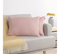 Blumtal Juego de 2 Funda para Cojín de Chenilla - Fundas Decorativas de cojín para sofá con Cremallera Cubierta, Rosa Palo, 30 x 50 cm