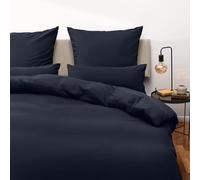 Blumtal Juego de Funda Nórdica de Microfibra Muy Suave y Transpirable - Cama 105: 200x200cm 2X 40x80cm, Azul Oscuro